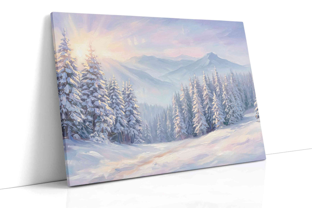 Whispers of Winter's Dawn III – winter canvas wall art, gallery-wrapped, ready to hang