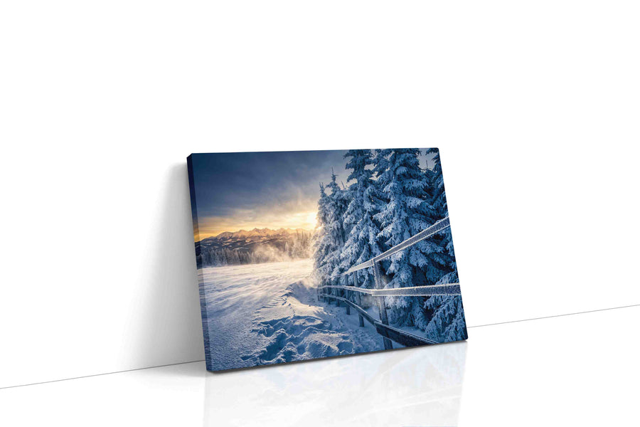 Whispers of a Winter Morning winter canvas print gallery-wrapped landscape canvas studio shot
