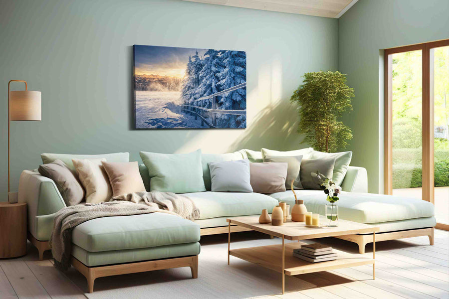 Whispers of a Winter Morning winter canvas print, hanging on wall