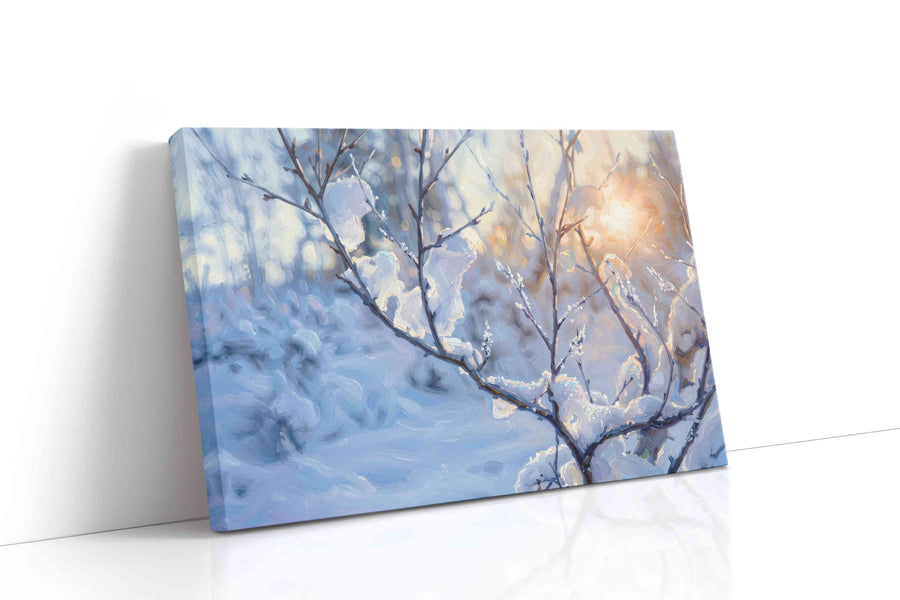 Winter's Serene Embrace winter canvas print, gallery-wrapped, ready to hang
