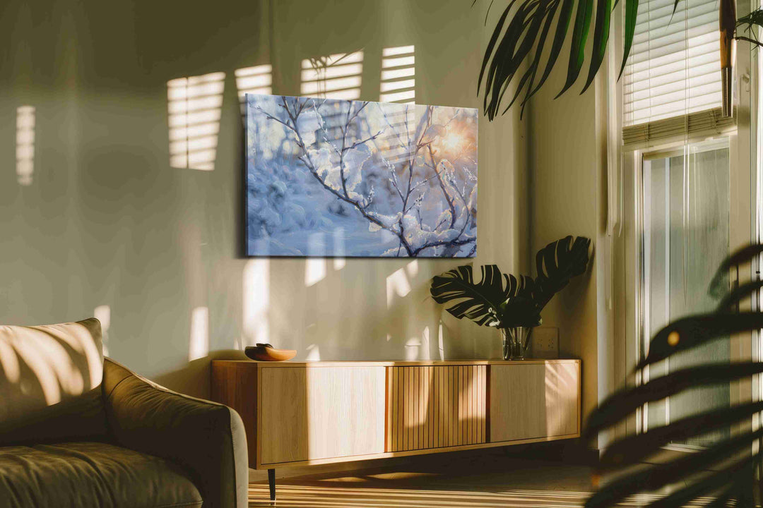 Winter's Serene Embrace – winter canvas wall art, gallery-wrapped, ready to hang