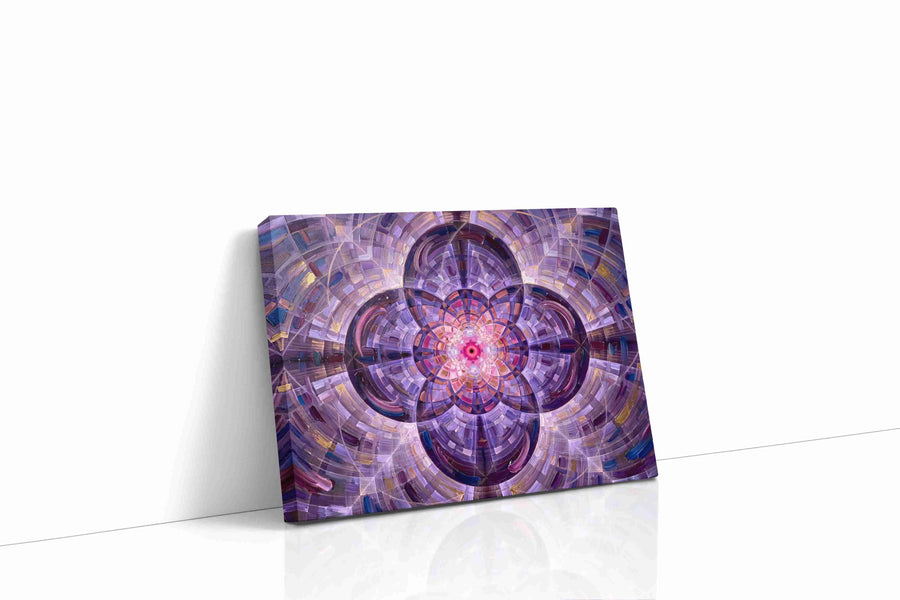 Celestial Symmetry geometric canvas print, gallery-wrapped, ready to hang