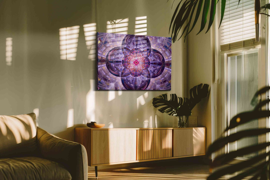Celestial Symmetry – geometric canvas wall art, gallery-wrapped, ready to hang