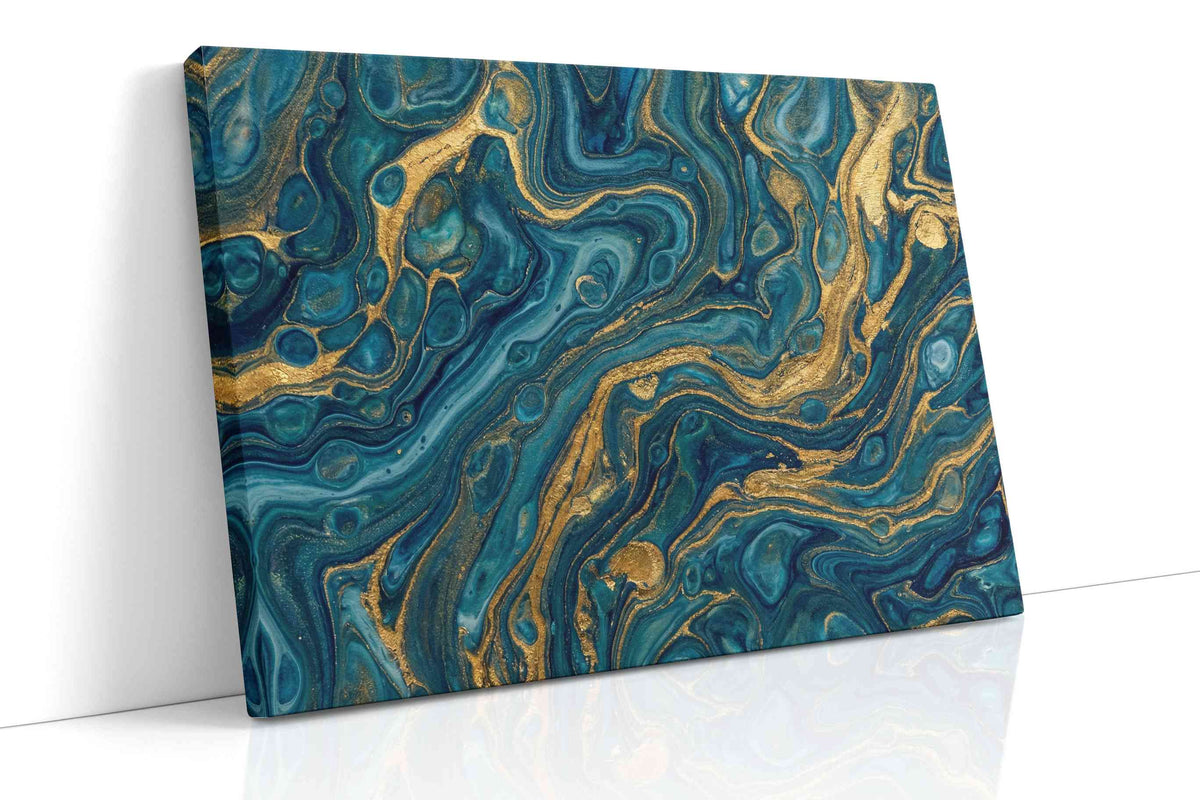 Ebb and Flow of Gold abstract canvas print, gallery-wrapped, ready to hang
