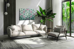 Ethereal Floral Symphony geometric canvas print, on wall, lifestyle preview