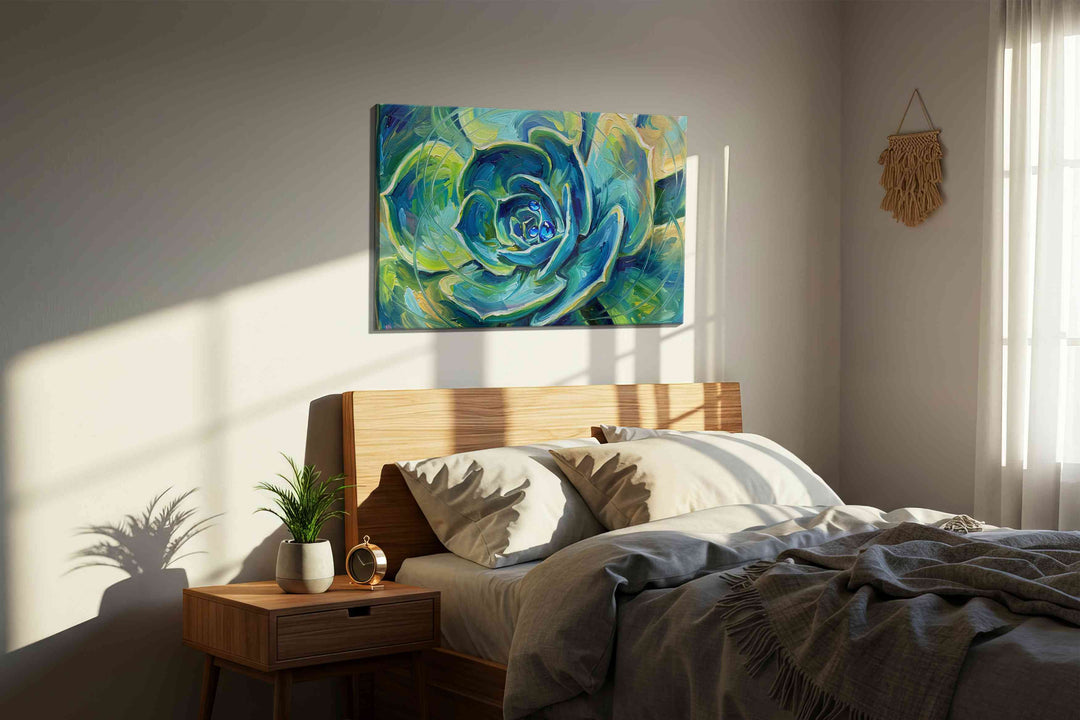 Whirl of Verdant Dreams – geometric canvas wall art, gallery-wrapped, ready to hang