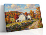 Autumn's Rustic Embrace – landscape canvas wall art, gallery-wrapped, ready to hang