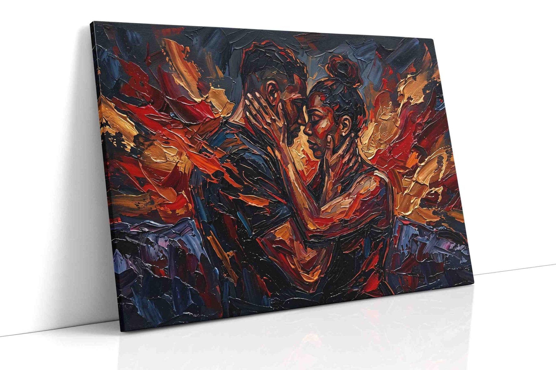 Luminous Embrace – romance canvas wall art, gallery-wrapped, ready to hang