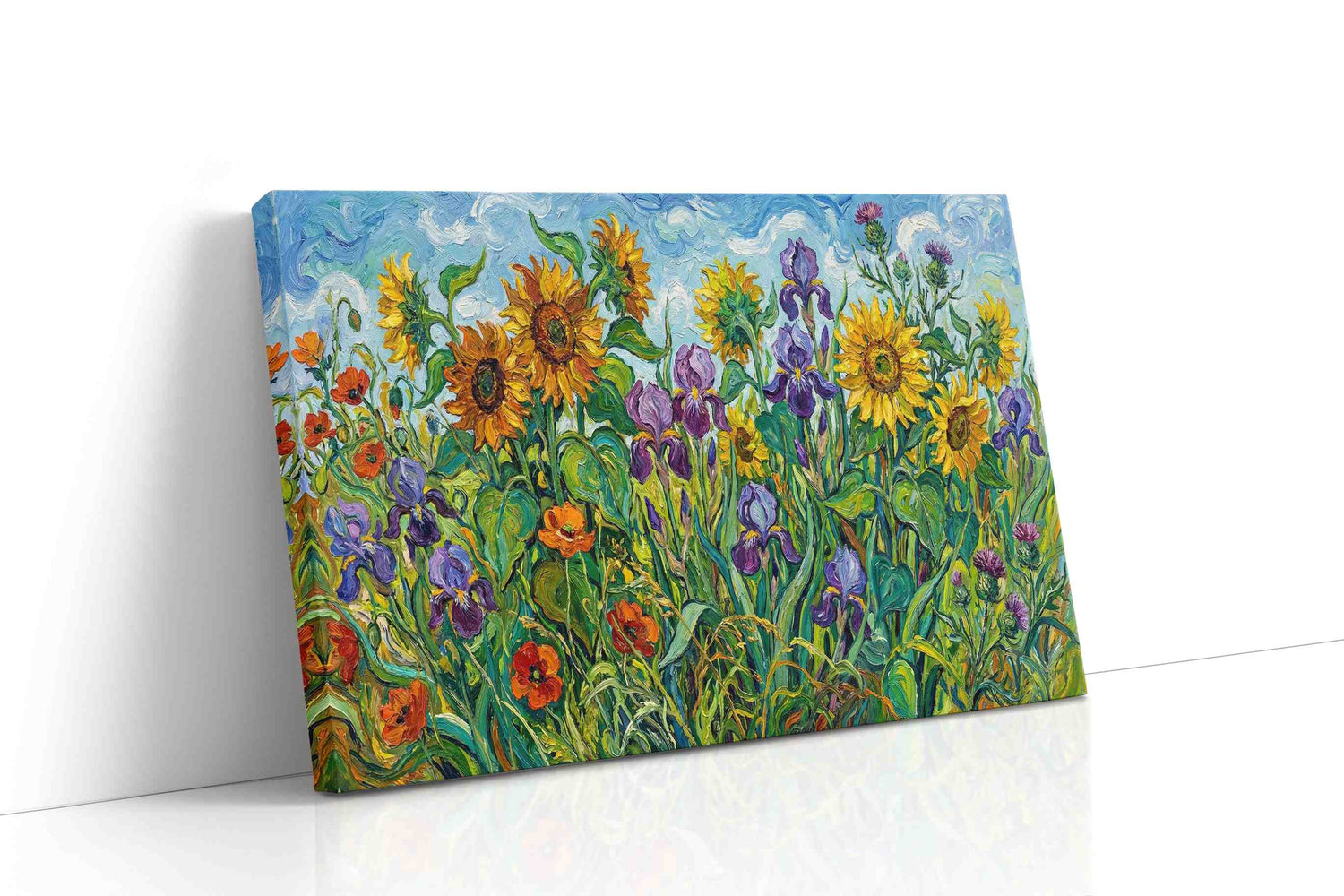 Whispers of a Sunlit Garden – floral canvas wall art, gallery-wrapped, ready to hang