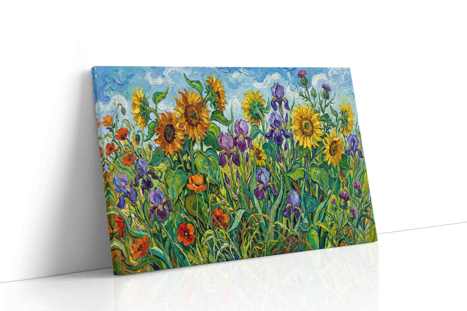Whispers of a Sunlit Garden floral canvas print, gallery-wrapped, ready to hang