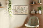 Whispers of the Botanical World vintage canvas print, hanging on wall — view 3