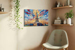 Liberty's Radiant Dreamscape patriotic canvas print, hanging on wall — view 3