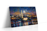 Moonlit Capital Serenity urban canvas print gallery-wrapped landscape canvas studio shot