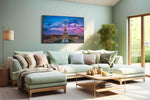 Parisian Twilight Symphony urban canvas print, hanging on wall