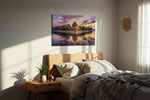 Reflections of Tranquil Majesty landmarks canvas print, displayed in a bedroom