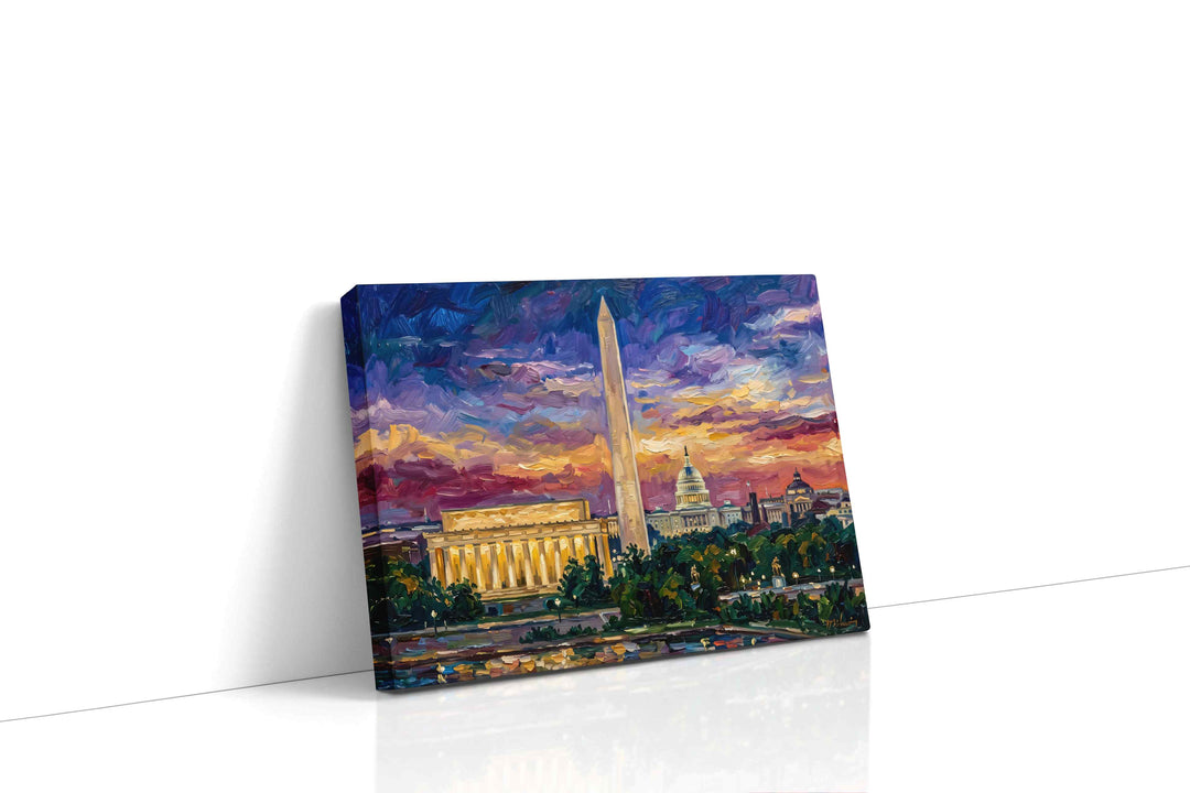 Twilight Over Monuments – landmarks canvas wall art, gallery-wrapped, ready to hang