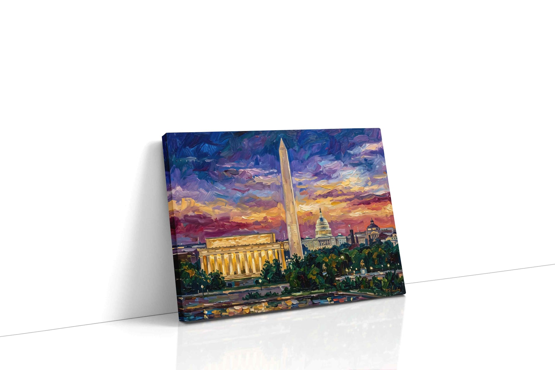 Twilight Over Monuments landmarks canvas print, gallery-wrapped, ready to hang