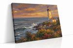 Beacon of the Golden Horizon – ocean canvas wall art, gallery-wrapped, ready to hang