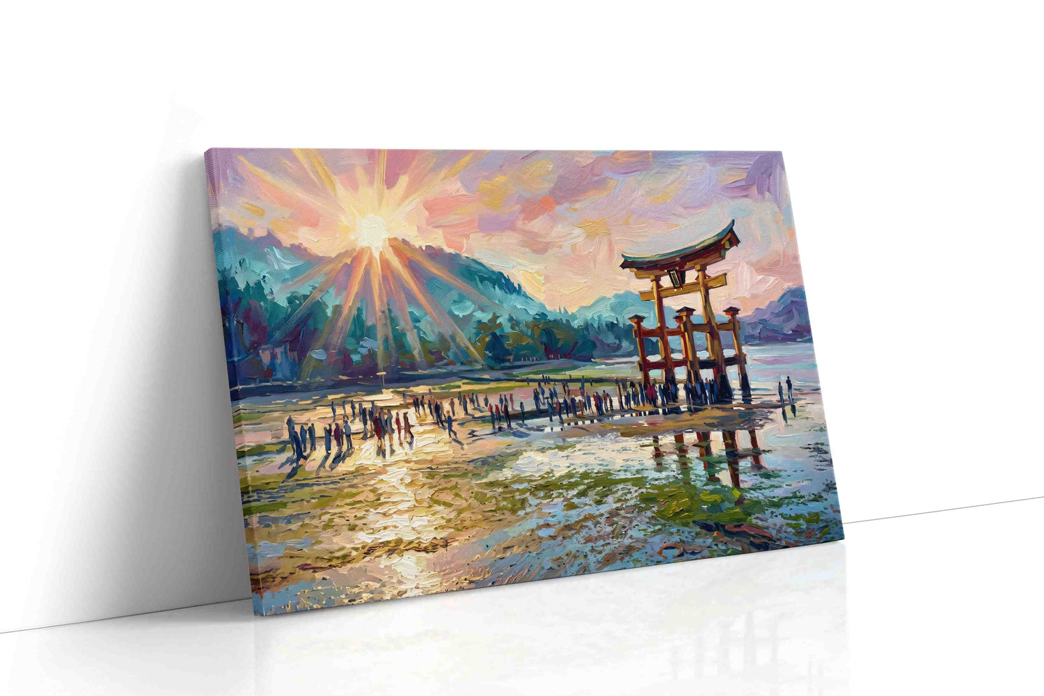 Sunrise Over Sacred Torii landmarks canvas print, gallery-wrapped, ready to hang