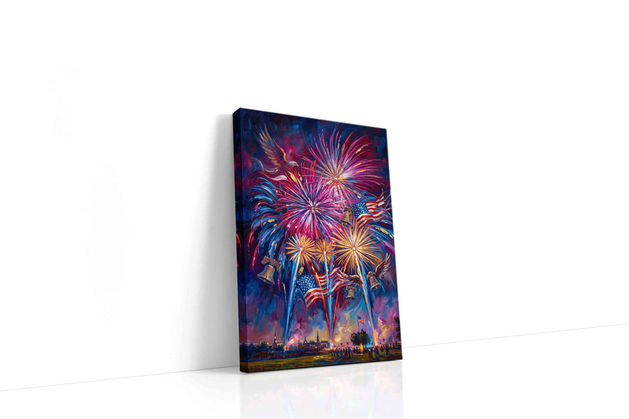 Celebration of Liberty patriotic canvas print gallery-wrapped portrait canvas studio shot