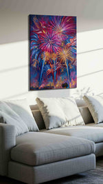 Celebration of Liberty patriotic canvas print, displayed in a living room