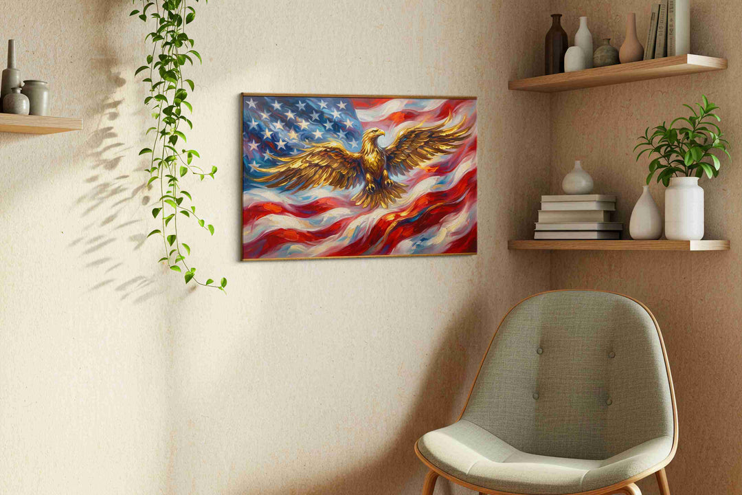 Eagle Spirit of Freedom – patriotic canvas wall art, gallery-wrapped, ready to hang