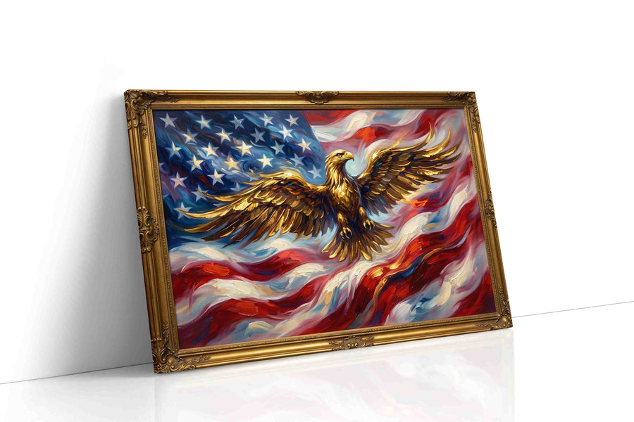 Eagle Spirit of Freedom patriotic canvas print, gallery-wrapped, ready to hang