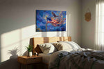 Eagle and Liberty Dreams patriotic canvas print, displayed in a bedroom