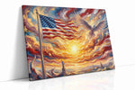 Eagle's Dawn of Liberty patriotic canvas print, gallery-wrapped, ready to hang
