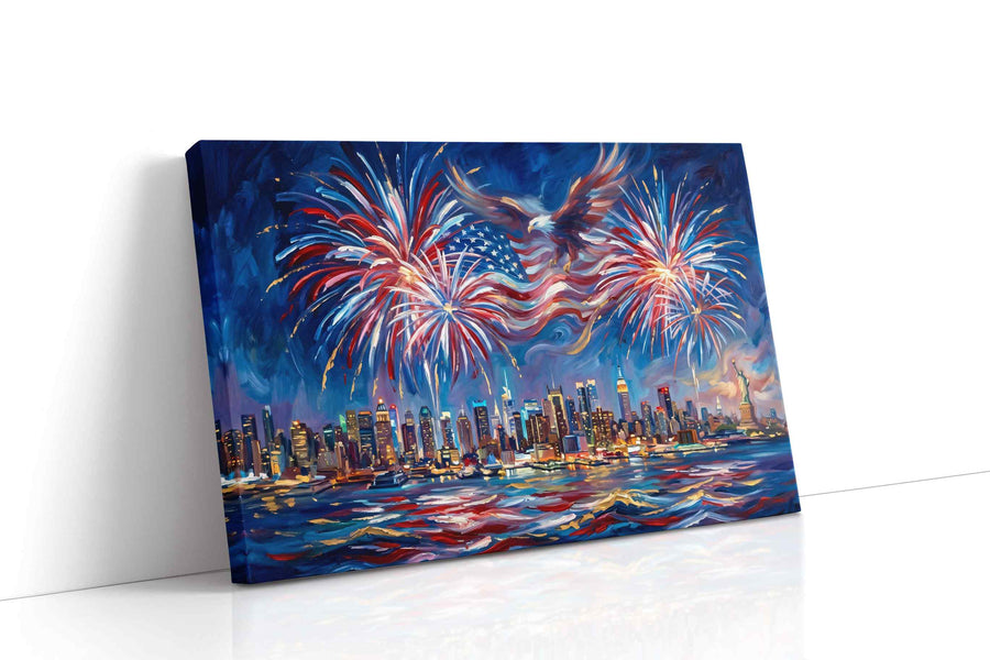 Eagle's Freedom Symphony patriotic canvas print gallery-wrapped landscape canvas studio shot