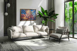 Eagle's Glorious Celebration patriotic canvas print in a hung canvas mockup