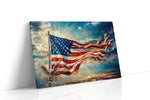 Eagle's Skyward Glory patriotic canvas print gallery-wrapped landscape canvas studio shot