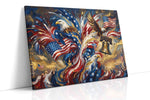 Eagles of Liberty's Flight – patriotic canvas wall art, gallery-wrapped, ready to hang