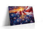 Eternal Waves of Freedom patriotic canvas print, gallery-wrapped, ready to hang
