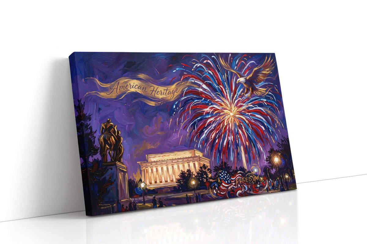 Freedom's Glorious Night patriotic canvas print, gallery-wrapped, ready to hang
