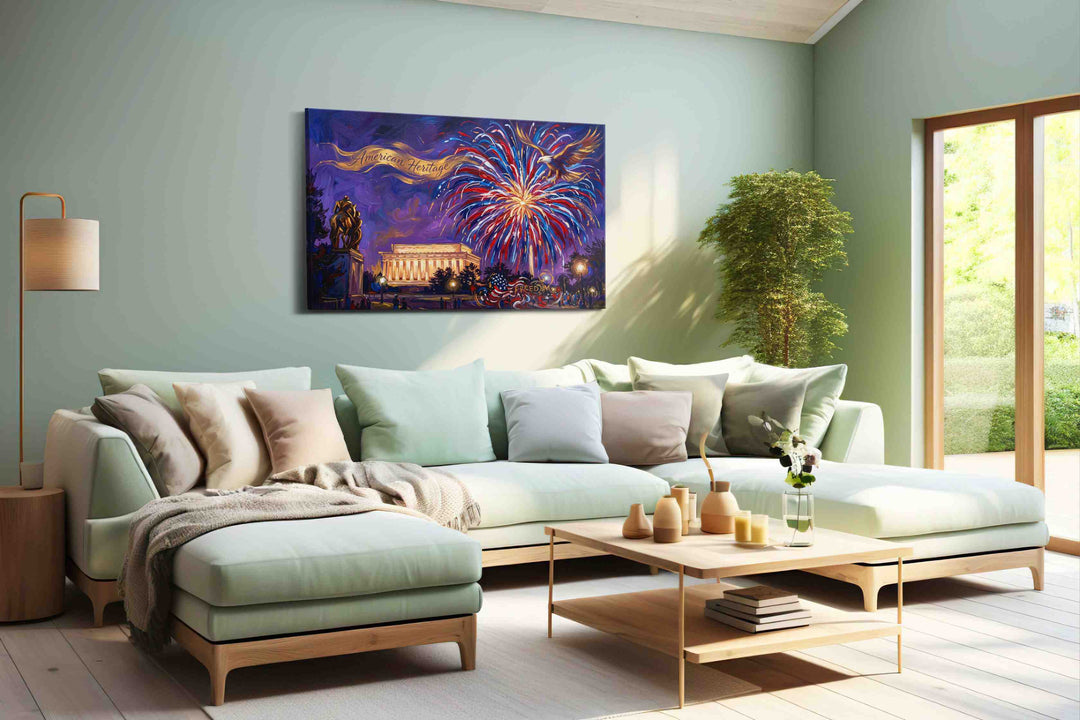 Freedom's Glorious Night – patriotic canvas wall art, gallery-wrapped, ready to hang