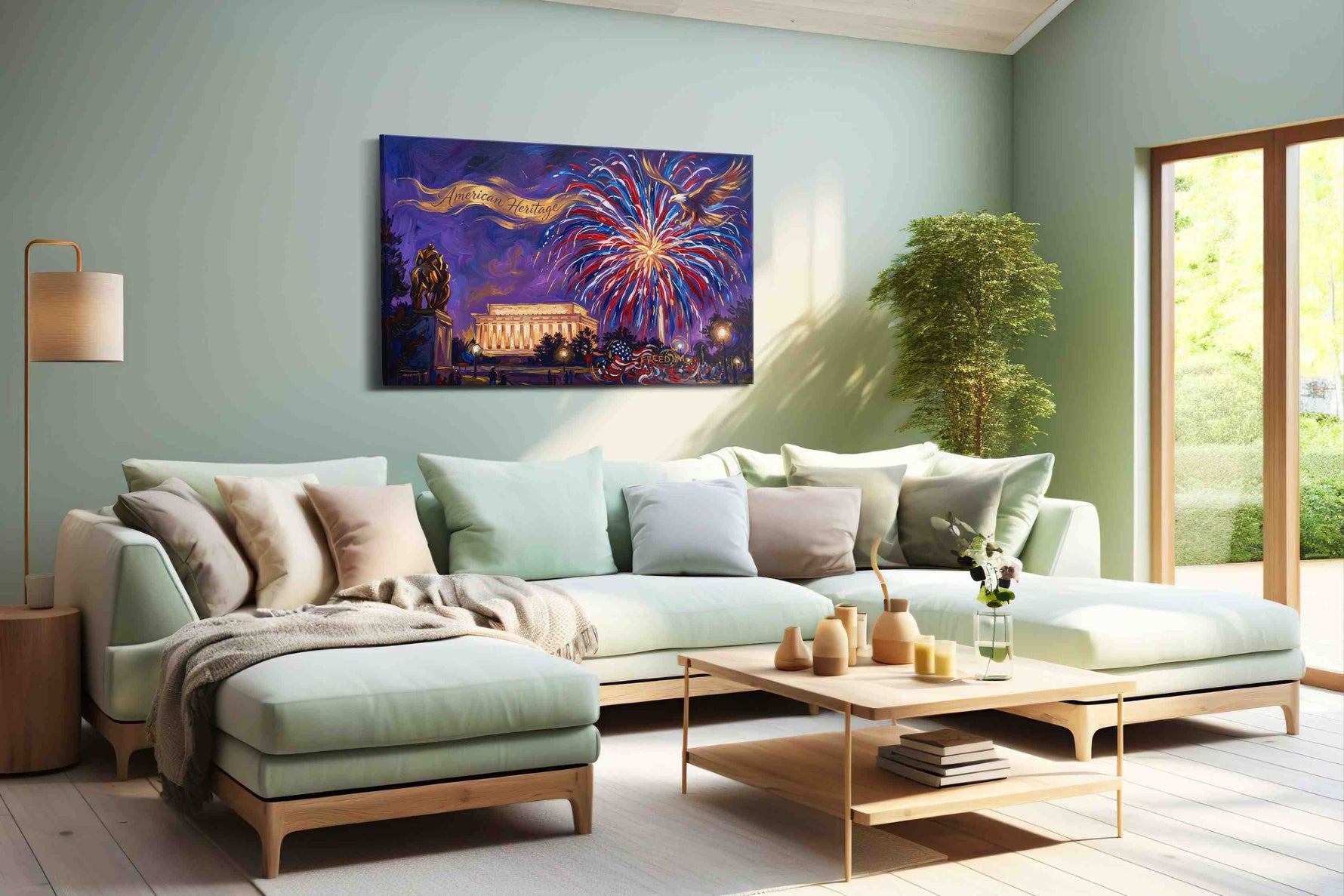 Freedom's Glorious Night – patriotic canvas wall art, gallery-wrapped, ready to hang