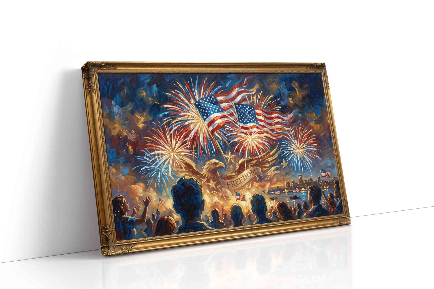 Freedom's Glorious Night II patriotic canvas print, gallery-wrapped, ready to hang