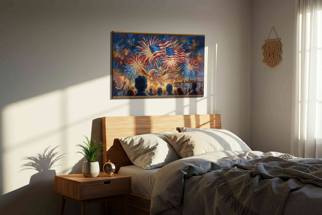 Freedom's Glorious Night II – patriotic canvas wall art, gallery-wrapped, ready to hang