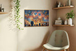 Freedom's Glorious Night II patriotic canvas print, hanging on wall