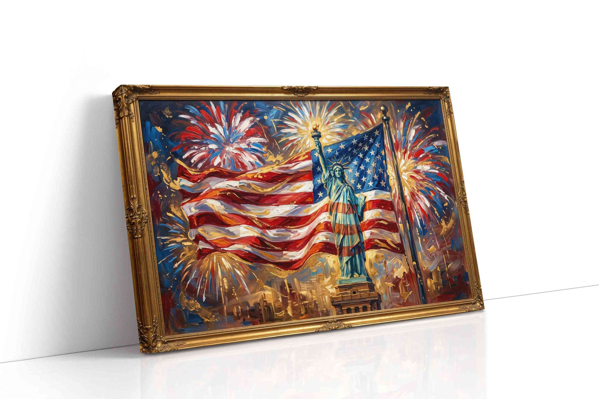 Liberty in Splendor patriotic canvas print gallery-wrapped landscape canvas studio shot