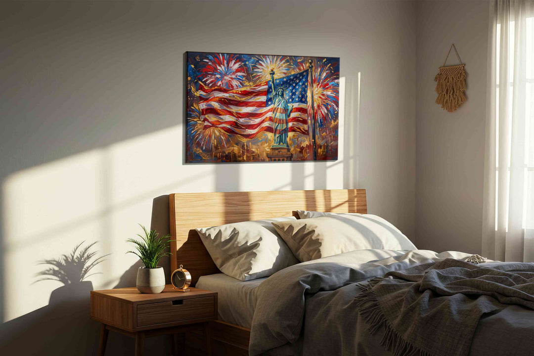 Liberty in Splendor – patriotic canvas wall art, gallery-wrapped, ready to hang