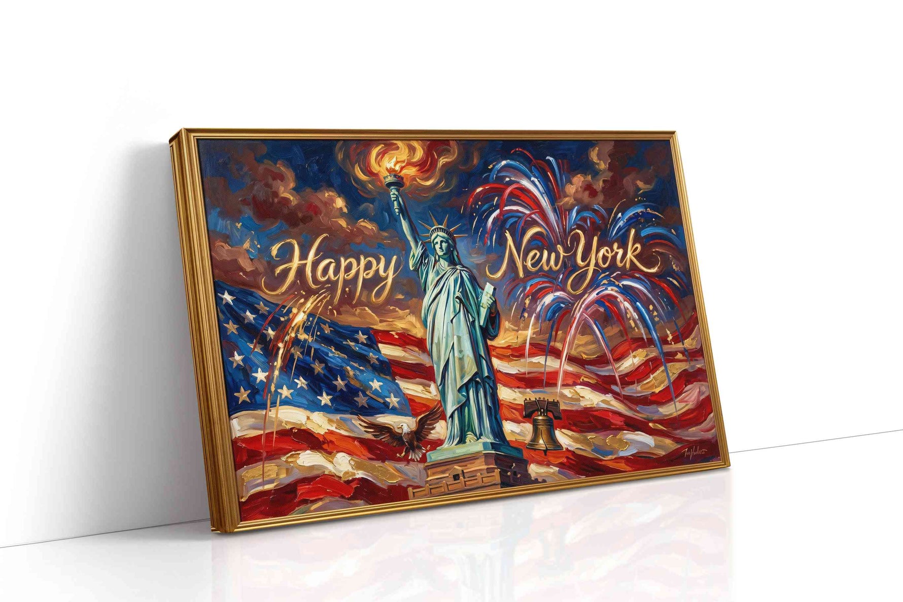 Liberty's Festive Revelry patriotic canvas print, gallery-wrapped, ready to hang