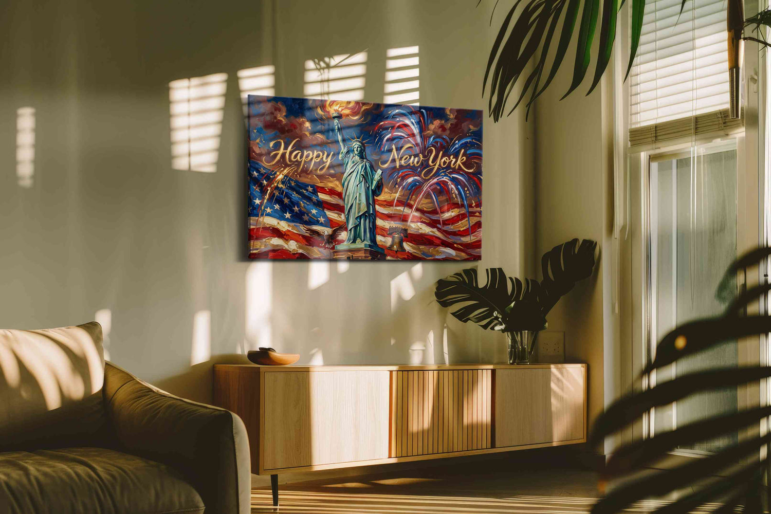 Liberty's Festive Revelry – patriotic canvas wall art, gallery-wrapped, ready to hang