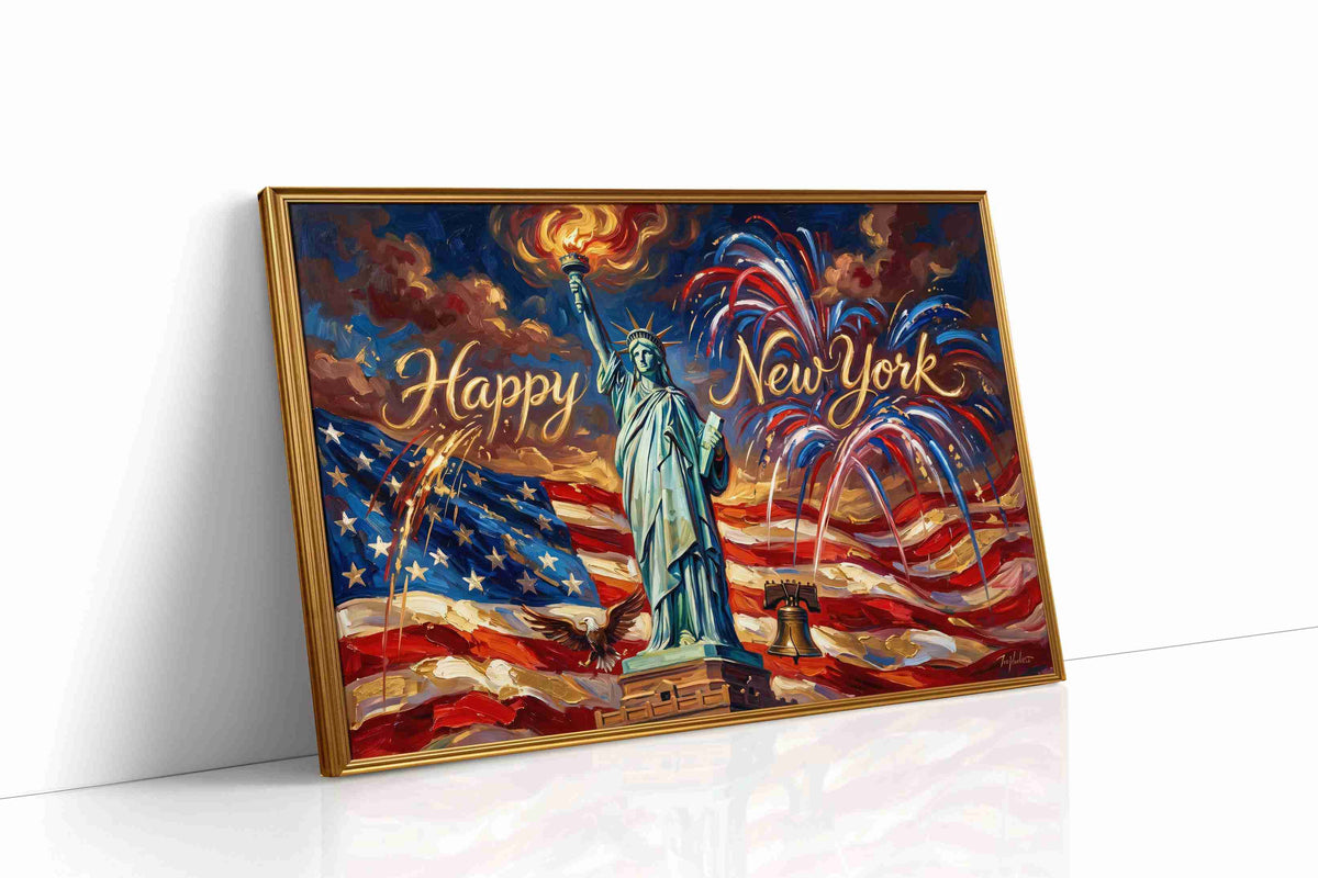 Liberty's Festive Revelry patriotic canvas print gallery-wrapped landscape canvas studio shot