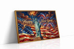 Liberty's Festive Revelry patriotic canvas print gallery-wrapped landscape canvas studio shot