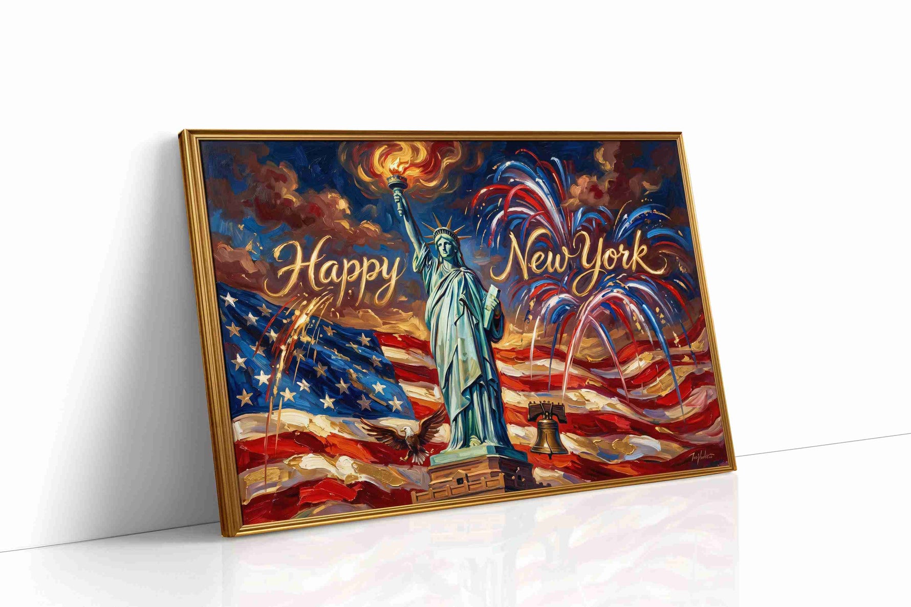 Liberty's Festive Revelry patriotic canvas print gallery-wrapped landscape canvas studio shot