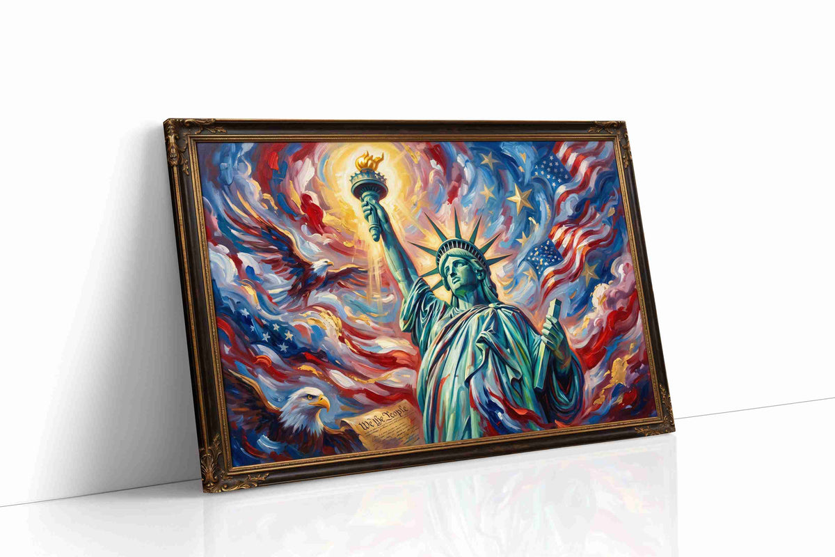 Liberty's Radiant Glory patriotic canvas print gallery-wrapped landscape canvas studio shot