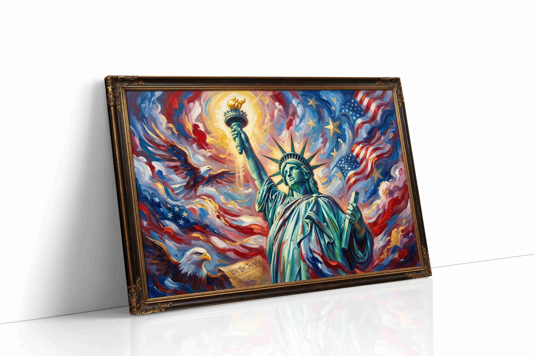 Liberty's Radiant Glory patriotic canvas print gallery-wrapped landscape canvas studio shot