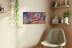 Sky Symphony over Brooklyn patriotic canvas print, displayed in a living room